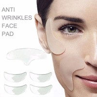 Silicone anti-wrinkle Face Eye smile lines Chest Neck forehead pad patch reusable private label custom logo